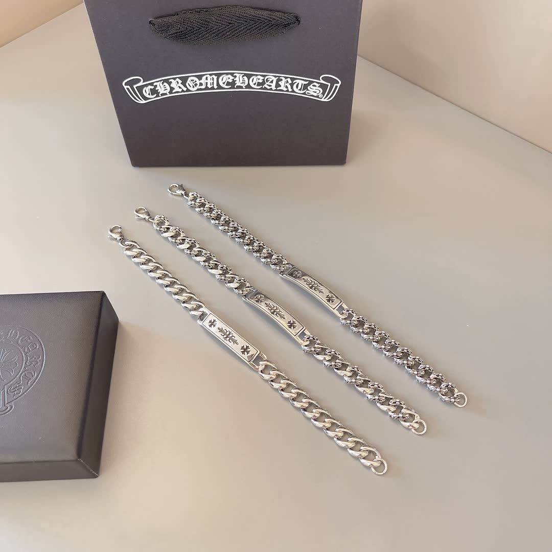 Chrome Hearts Silver Bracelets Set